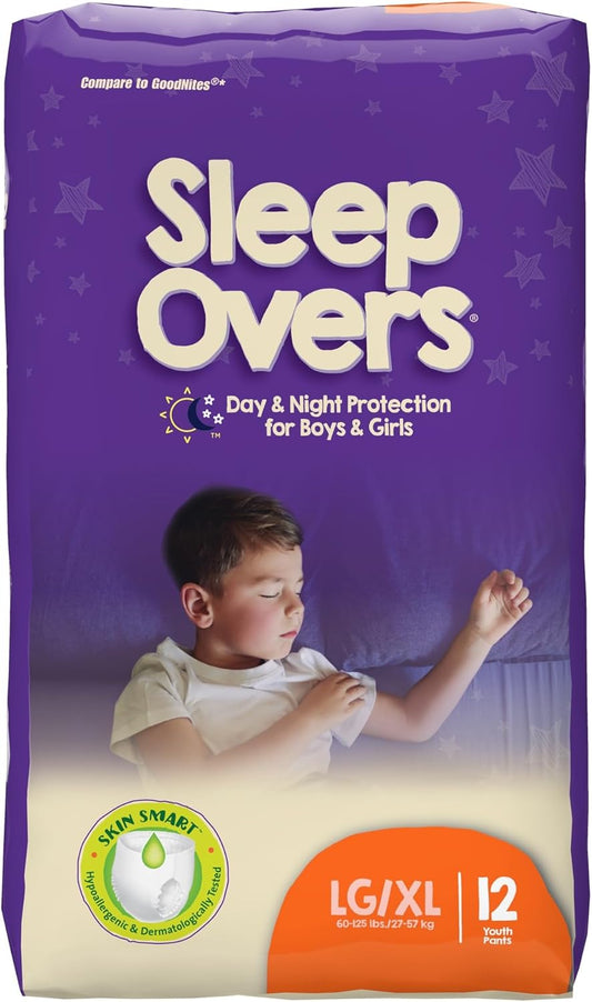 Sleepovers Youth Pants, Large/X-Large, 12 Count